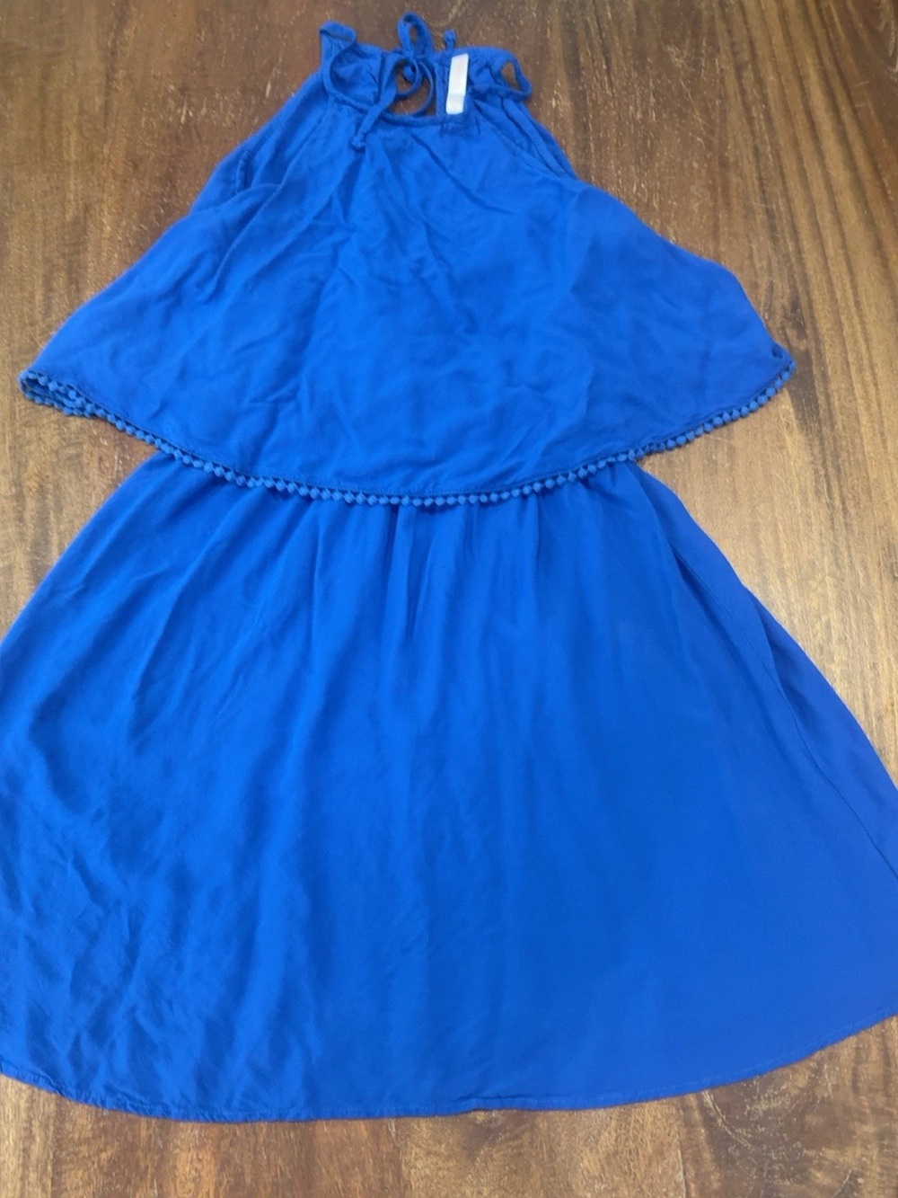 Electric Blue Halter Maxi Dress Size L